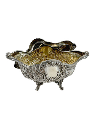 Antique sterling silver small candy dish