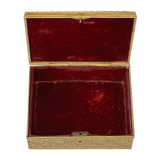 19th-Century French Gilt Bronze Box with Miniature Portrait