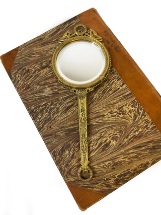 Antique French hand painted portrait mirror