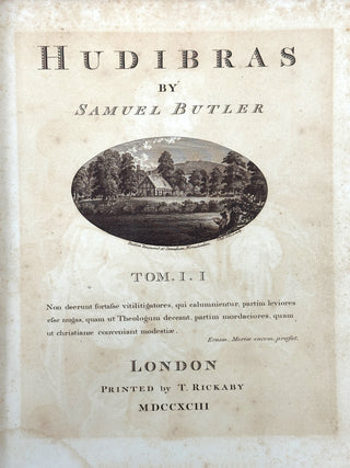 Hudibras by Samuel Butler – Rare 1793 Three-Volume Set