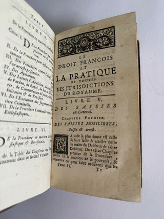 Antique set of 4 French leather books