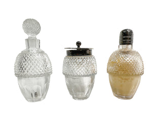 Antique Silver Plate and Cut Crystal Cruet Set – Ellington & Co., England