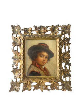 Antique Italian pair of portraits after Adriano Bonifazi 19c