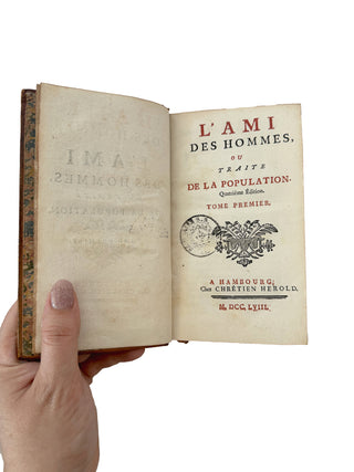 The Friend of Man, or Treatise on Population rare 18c set