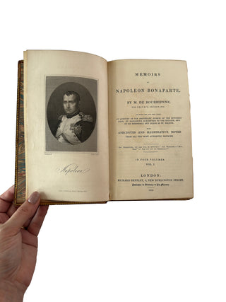 Antique Leather-Bound Volumes: Life of Napoleon Bonaparte