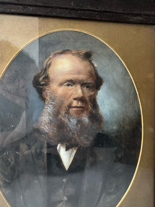 Antique pastel portrait of a man