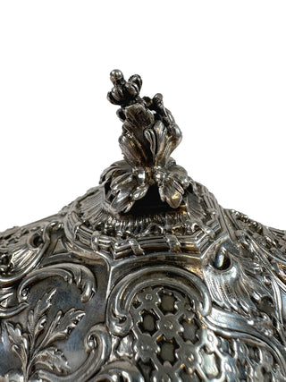 Antique sterling silver small candy dish