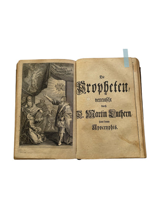 1733 German old & New Testament Bible Gauffered