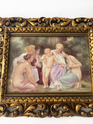 Antique Porcelian painting after “Admiration”