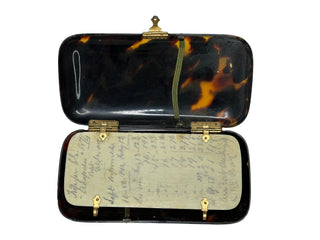 Antique Tortoiseshell & Piqué Inlay Necessaire de Voyage Case