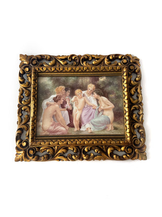 Antique Porcelian painting after “Admiration”