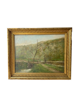 19-20c landscape oil painting on board