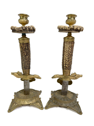 PAIR OF RARE VICTORIAN SWORD-HILT CANDLESTICKS