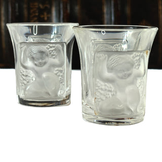 Rare Oversized Antique Book-Form Tantalus with Baccarat Decanter & Lalique Glasses
