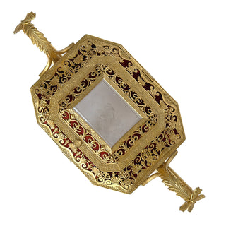19th-Century French Gilt Bronze & Etched Crystal Jewelry Casket