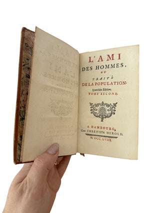The Friend of Man, or Treatise on Population rare 18c set