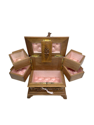 Antique Swiss Black Forest Jewelry Casket