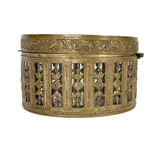 French Gilt Bronze & Guilloché Enamel Box with Portrait Miniature