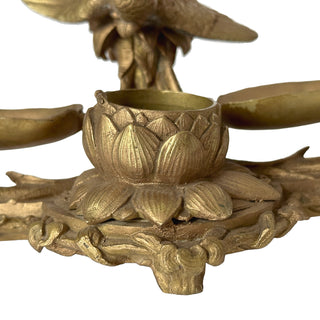 French gilt bronze inkwell and pen stand