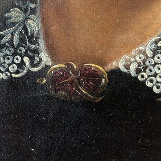 19th-Century Portrait of a Lady in Gilt Frame