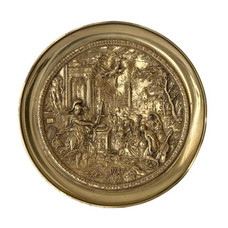 French Solid Bronze Tazza with Classical Scene
