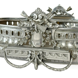 19th Century French Silvered Bronze Jardinière
