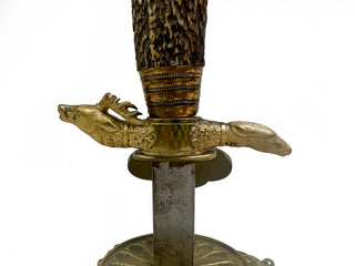 PAIR OF RARE VICTORIAN SWORD-HILT CANDLESTICKS