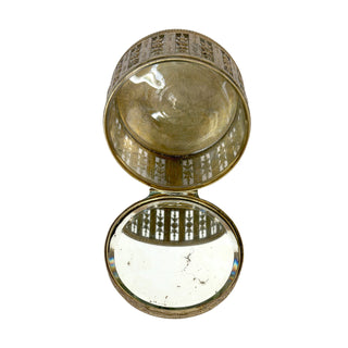 French Gilt Bronze & Guilloché Enamel Box with Portrait Miniature