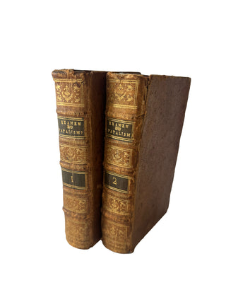 Antique complete 1757 1st edition "Examen du fatalisme" set of 2 books