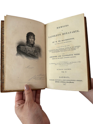 Antique Leather-Bound Volumes: Life of Napoleon Bonaparte