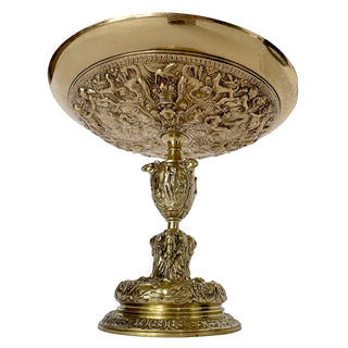 French Solid Bronze Tazza with Classical Scene
