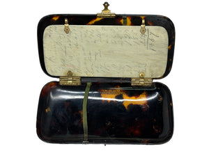 Antique Tortoiseshell & Piqué Inlay Necessaire de Voyage Case
