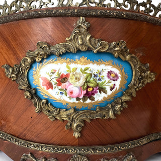 Napoleon III Kingwood, Bronze & Sèvres-Style Porcelain Jardinière