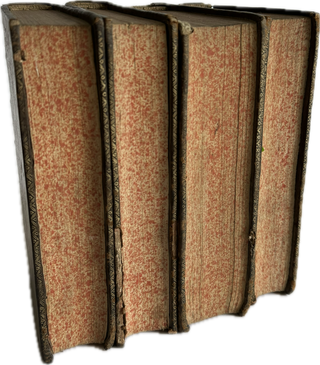 Antique set of 4 French leather books