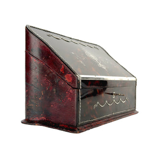19th-century English Tortoiseshell stationery or correspondence box