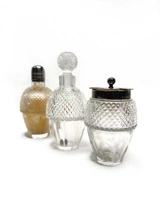 Antique Silver Plate and Cut Crystal Cruet Set – Ellington & Co., England