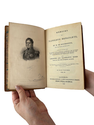 Antique Leather-Bound Volumes: Life of Napoleon Bonaparte