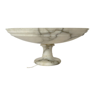 Antique Alabaster Compote / Tazza on Pedestal Base