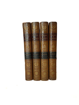 Antique Leather-Bound Volumes: Life of Napoleon Bonaparte