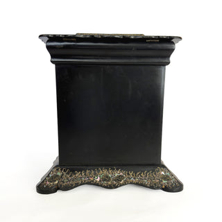 19th-Century English Papier-Mâché Jewelry & Needlework Cabinet