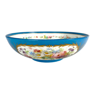 19th-Century French Hand-Painted Porcelain Bowl