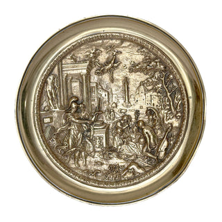 French Solid Bronze Tazza with Classical Scene