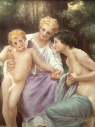Antique Porcelian painting after “Admiration”