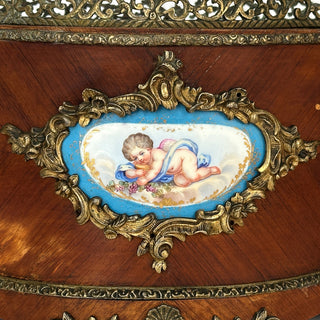 Napoleon III Kingwood, Bronze & Sèvres-Style Porcelain Jardinière