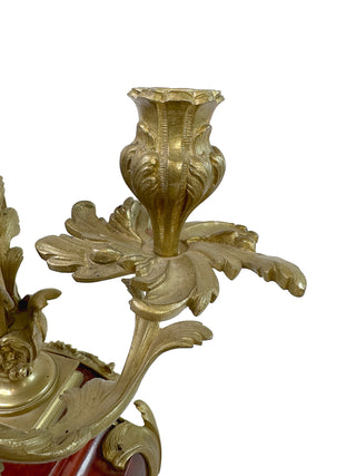Antique Pair Candelabras French Gilt
Bronze Louis XV Style Candle Holders