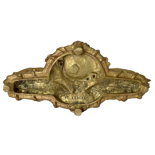 French gilt bronze inkwell and pen stand