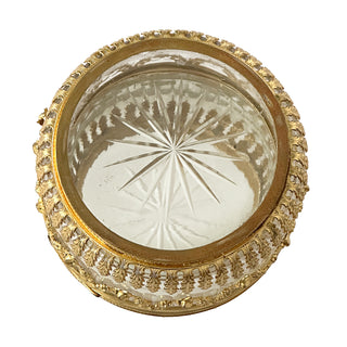French Louis XVI-Style Ormolu & Crystal Casket with Miniature Portrait