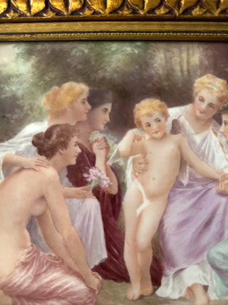 Antique Porcelian painting after “Admiration”