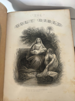 Antique 1869 Illustrated Family Bible