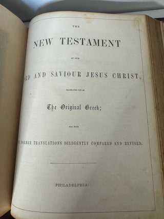 Antique 1869 Illustrated Family Bible